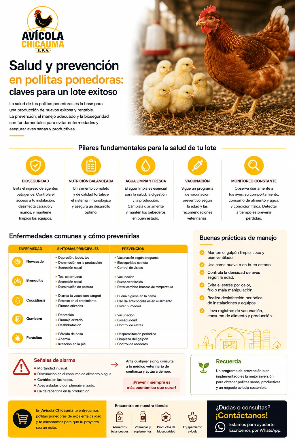 Comederos y bebederos para gallinas y pollitas